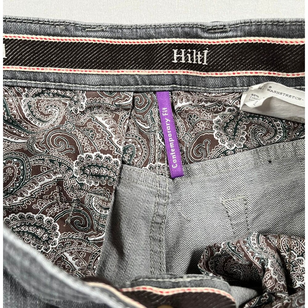 Hiltl Dude Men's 33/34 Gray Contemporary Fit Casual Denim Jeans - Picture 2 of 7